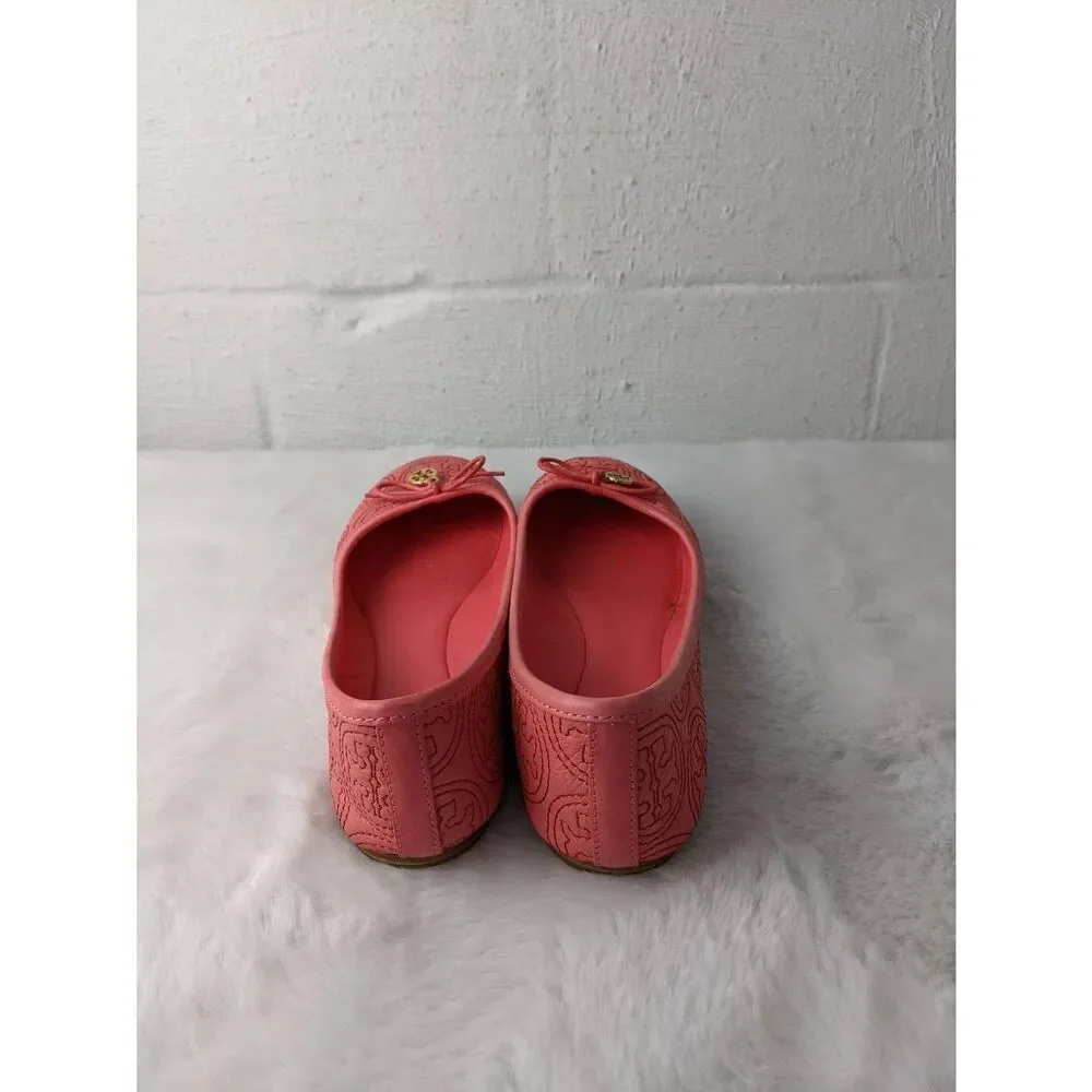 Tory Burch Chelsea‎ Pink Stitched Ballet Flats sz 7.5